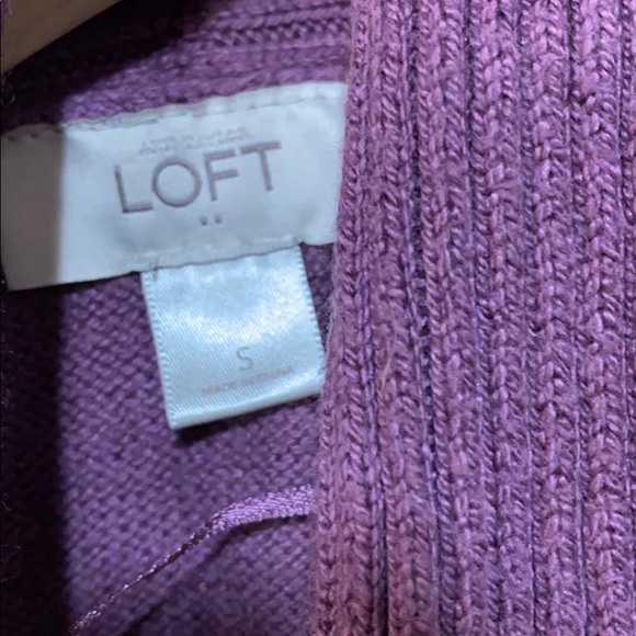 Ann Taylor Loft open front purple cardigan - Picture 2 of 4